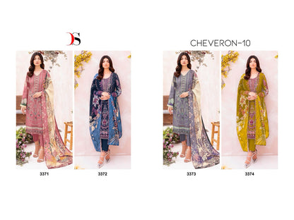 Cheveron Vol 10 Deepsy Cotton Pakistani Patch Work Suits
