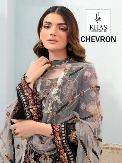 Chevron Khas Georgette Pakistani Patch Work Suits