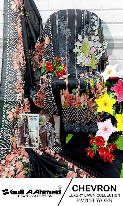 Chevron Luxury Lawn Gul Ahmed Karachi Salwar Suits