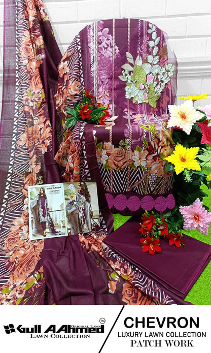 Chevron Luxury Lawn Gul Ahmed Karachi Salwar Suits