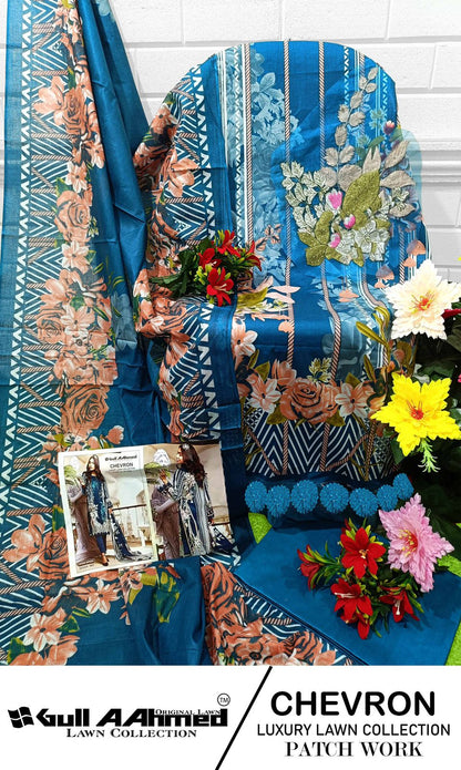 Chevron Luxury Lawn Gul Ahmed Karachi Salwar Suits