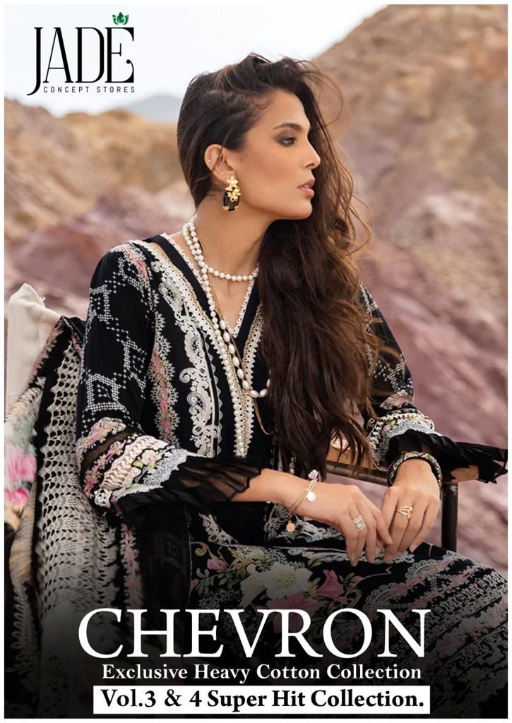 Chevron Vol 3-4-Super Hit Jade Lawn Cotton Karachi Salwar Suits