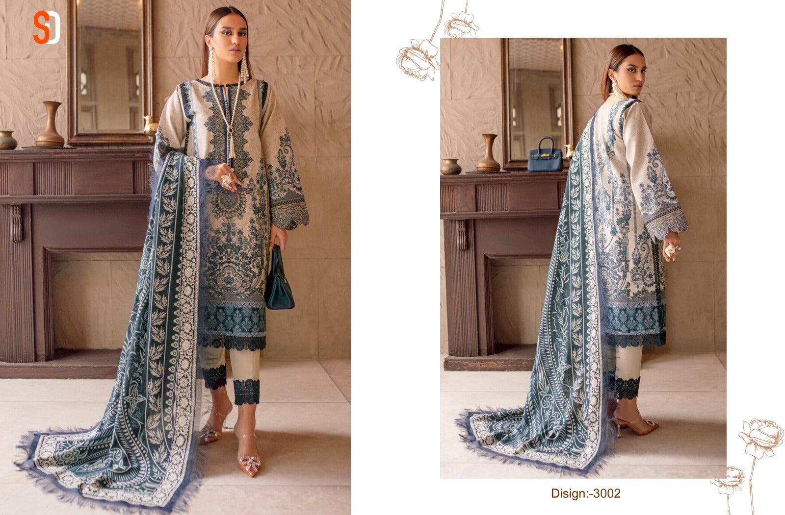 Chevron Vol 3 Shraddha Designer Lawn Cotton Pakistani Patch Work Suits