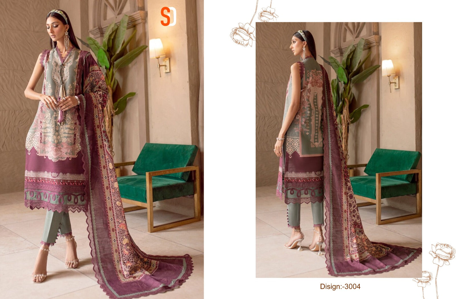 Chevron Vol 3 Shraddha Designer Lawn Cotton Pakistani Patch Work Suits