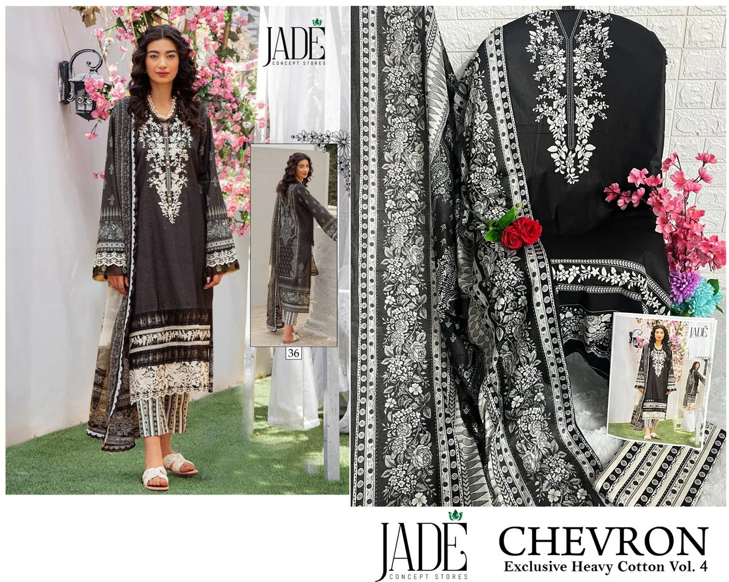 Chevron Vol 4 Jade Lawn Karachi Salwar Suits