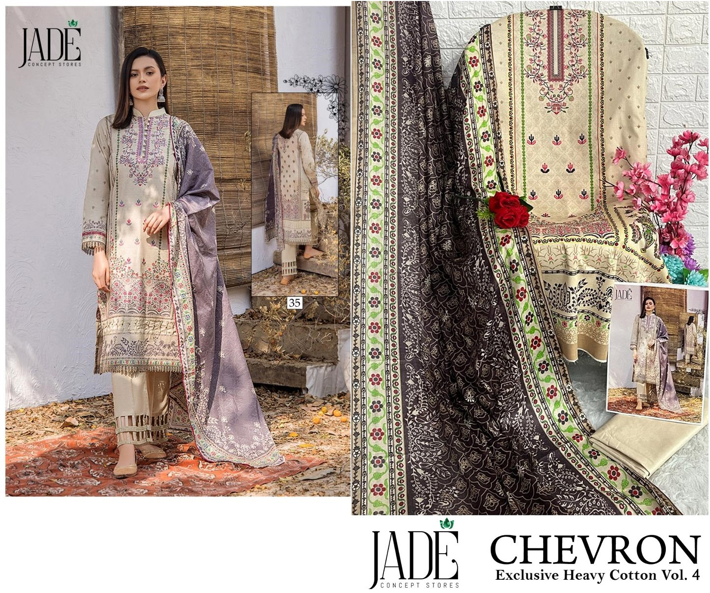 Chevron Vol 4 Jade Lawn Karachi Salwar Suits