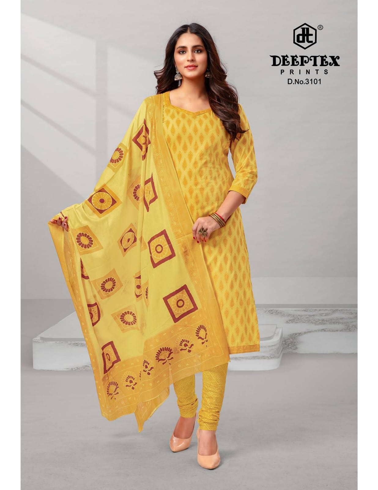 Deeptex 4 Colour 1 Regular Wear Cotton Dress Material Design Catalog