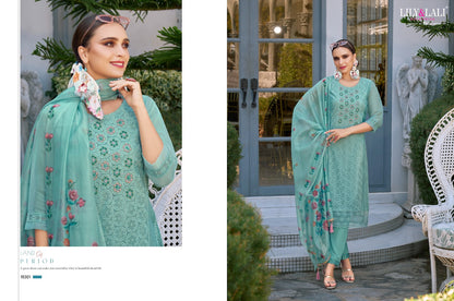 Chikan Kari Organza Lily Lali Readymade Pant Style Suits