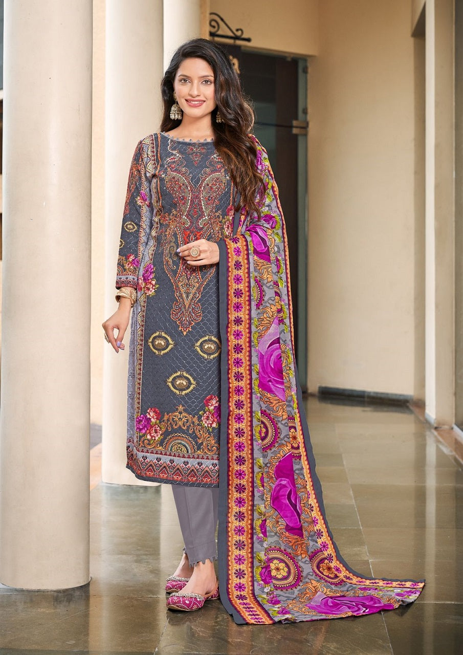 Chikankari Embroidered Vol 5 Al Karam Cotton Karachi Salwar Suits