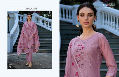 Chikankari Vol 3 Lily Lali Chanderi Silk Readymade Pant Style Suits