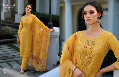 Chikankari Vol 3 Lily Lali Chanderi Silk Readymade Pant Style Suits