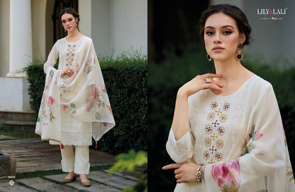 Chikankari Vol 3 Lily Lali Chanderi Silk Readymade Pant Style Suits