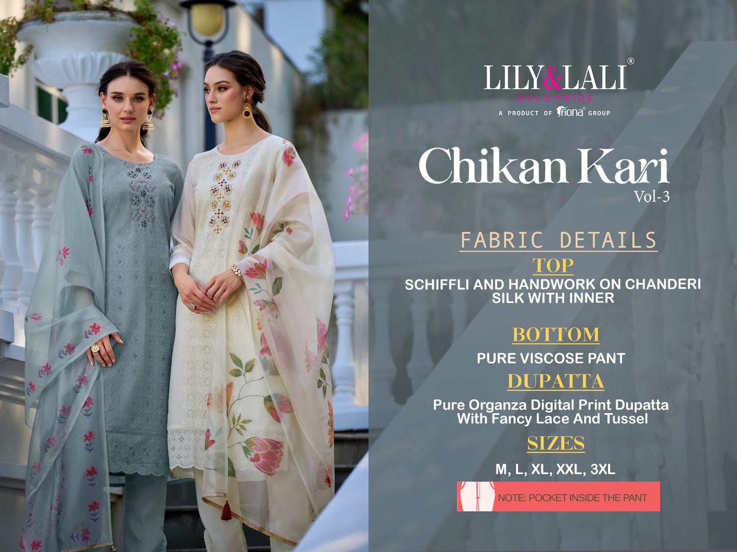 Chikankari Vol 3 Lily Lali Chanderi Silk Readymade Pant Style Suits