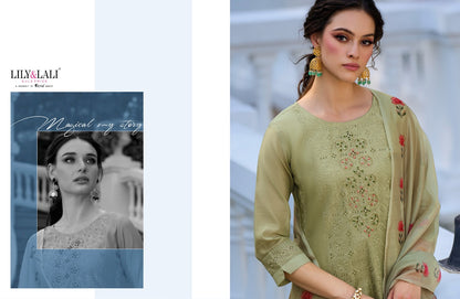 Chikankari Vol 3 Lily Lali Chanderi Silk Readymade Pant Style Suits