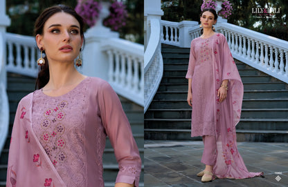 Chikankari Vol 3 Lily Lali Chanderi Silk Readymade Pant Style Suits