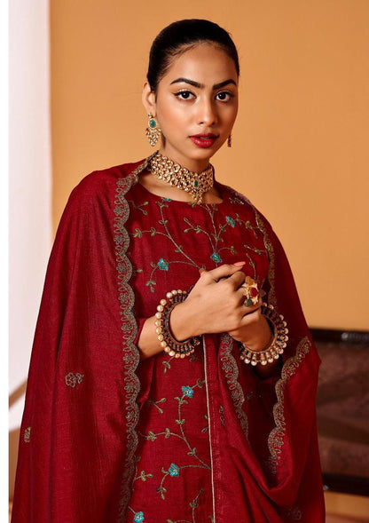 Chitra Naari Silk Plazzo Style Suits
