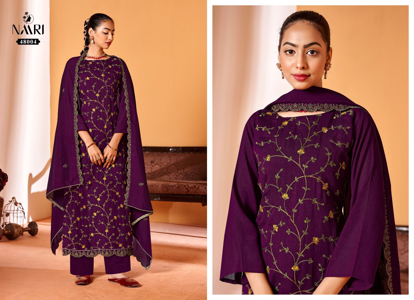 Chitra Naari Silk Plazzo Style Suits