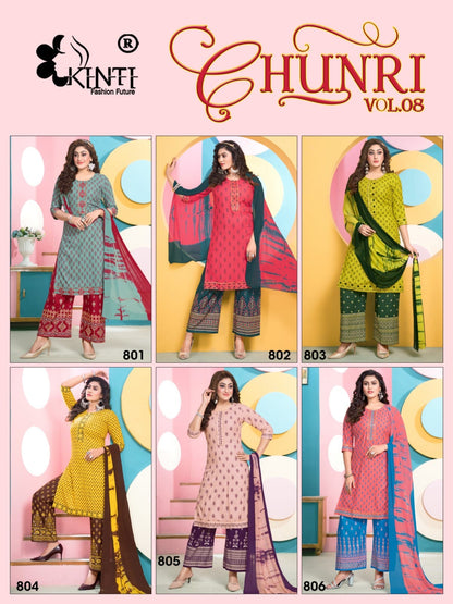 Chunri Vol 8 Kinti Rayon Readymade Plazzo Style Suits