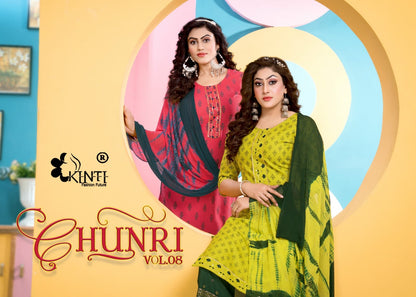 Chunri Vol 8 Kinti Rayon Readymade Plazzo Style Suits