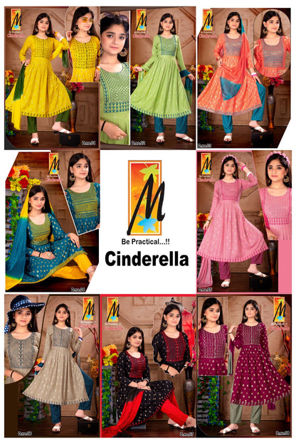 Cinderella Master Rayon Girls Readymade Pant Suits
