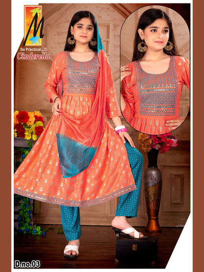 Cinderella Master Rayon Girls Readymade Pant Suits