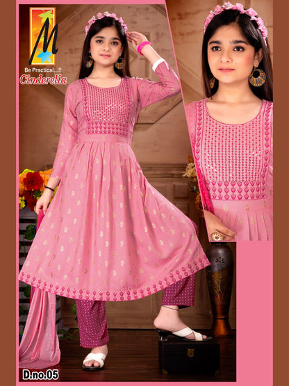 Cinderella Master Rayon Girls Readymade Pant Suits