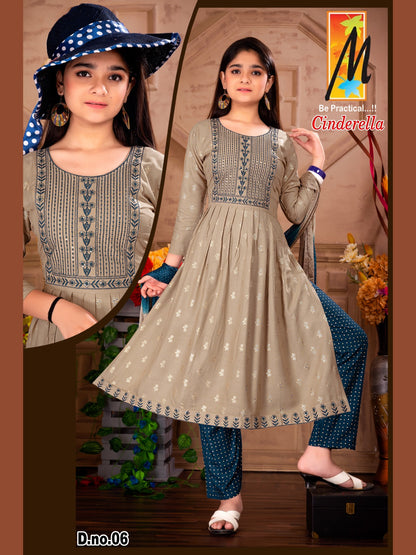 Cinderella Master Rayon Girls Readymade Pant Suits