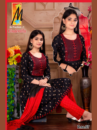 Cinderella Master Rayon Girls Readymade Pant Suits