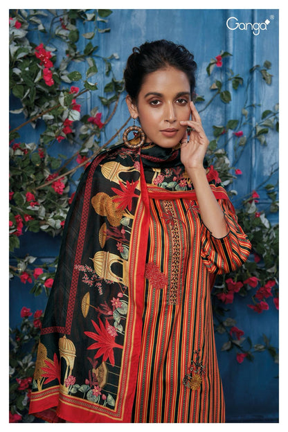 Claire 2103 Ganga Cotton Silk Plazzo Style Suits