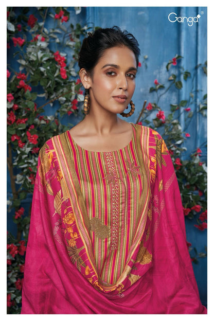 Claire 2103 Ganga Cotton Silk Plazzo Style Suits