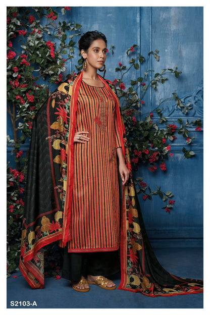 Claire 2103 Ganga Cotton Silk Plazzo Style Suits