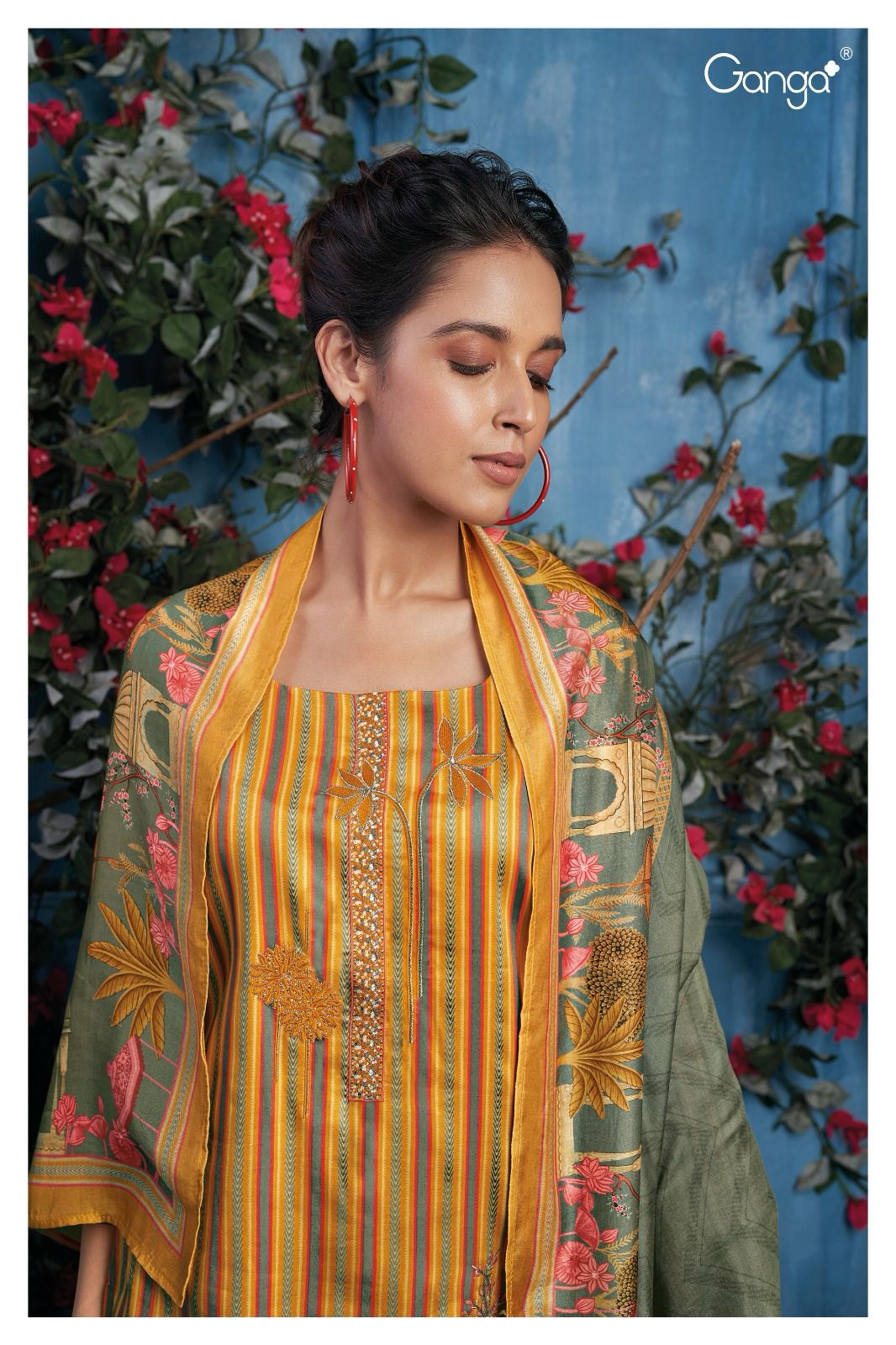 Claire 2103 Ganga Cotton Silk Plazzo Style Suits