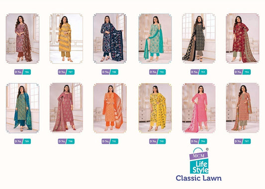 Classic Lawn Vol 1 Mcm Lifestyle Lawn Readymade Pant Style Suits