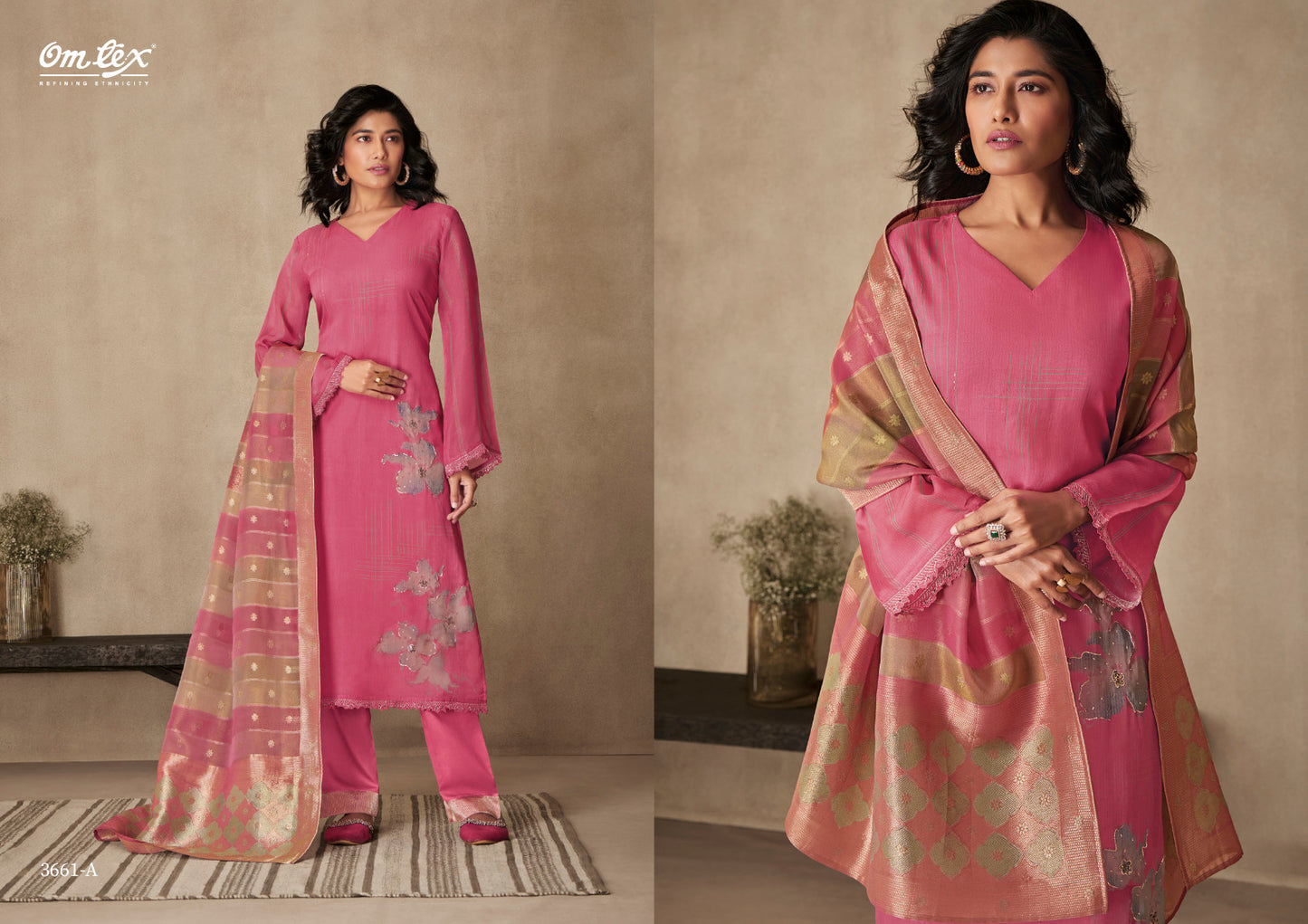 Clover Omtex Organza Pant Style Suits