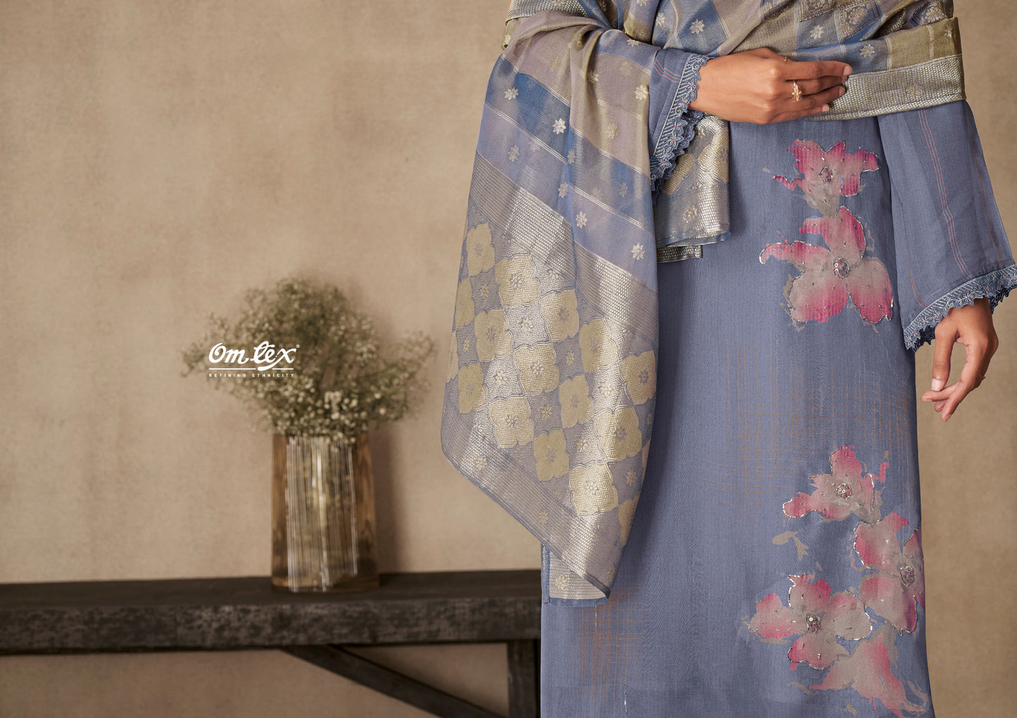 Clover Omtex Organza Pant Style Suits