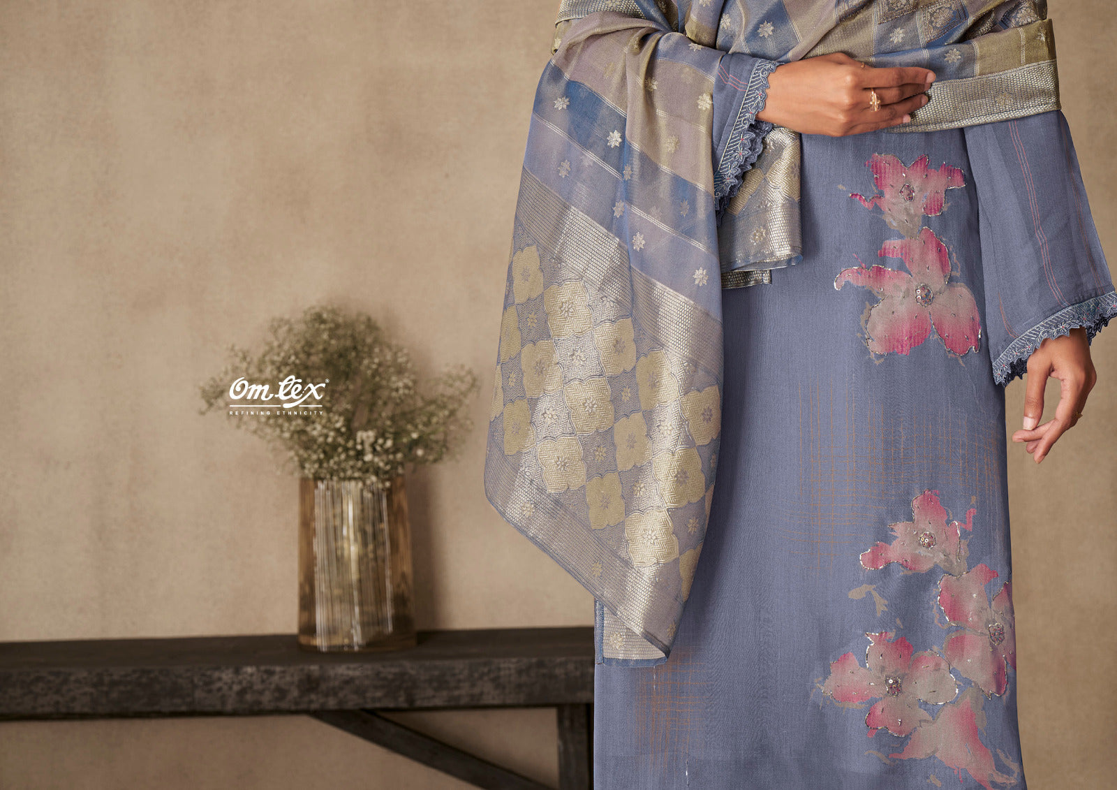 Clover Omtex Organza Pant Style Suits