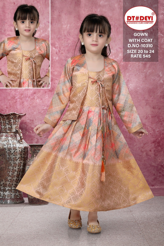 Coat-10310 Dt Devi Silk Girls Gown