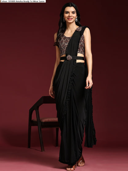 Colour-101009 Amoha Imported Ready To Wear Saree