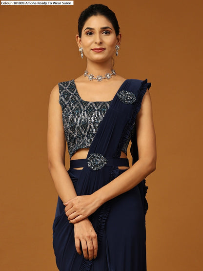 Colour-101009 Amoha Imported Ready To Wear Saree