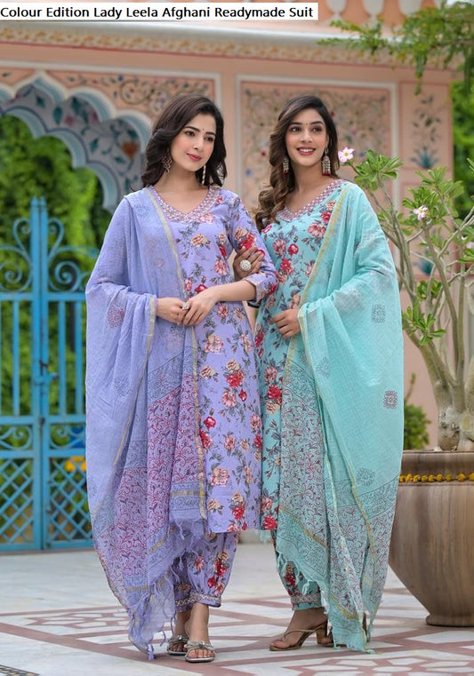 Colour Edition Lady Leela Cotton Afghani Readymade Suit