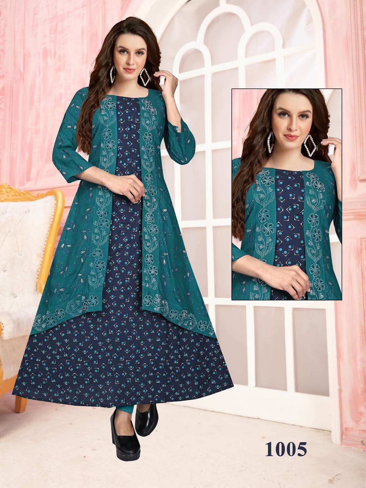 Colour Kingdom Vol 1 Kavinay Reyon Anarkali Kurtis