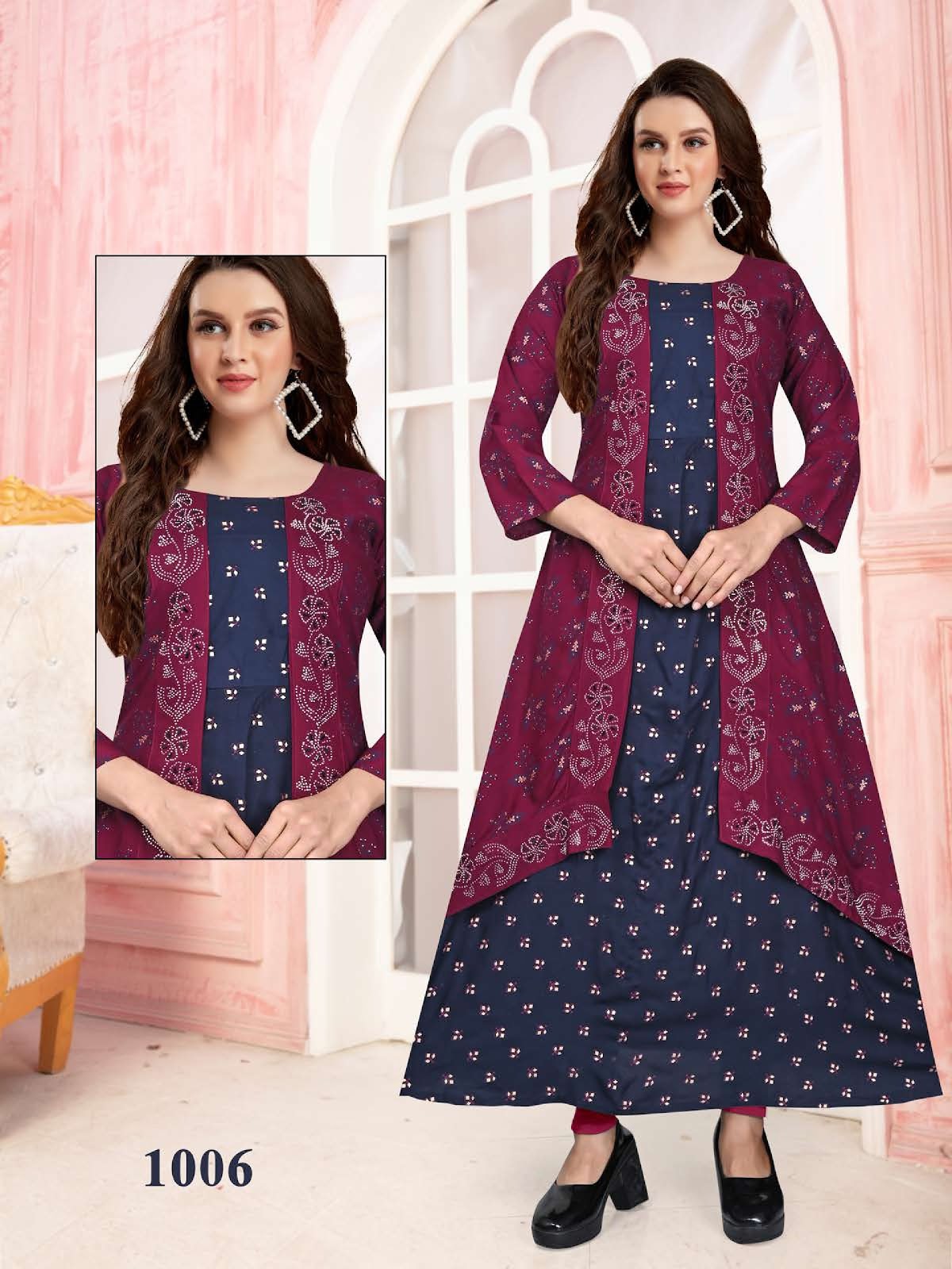 Colour Kingdom Vol 1 Kavinay Reyon Anarkali Kurtis