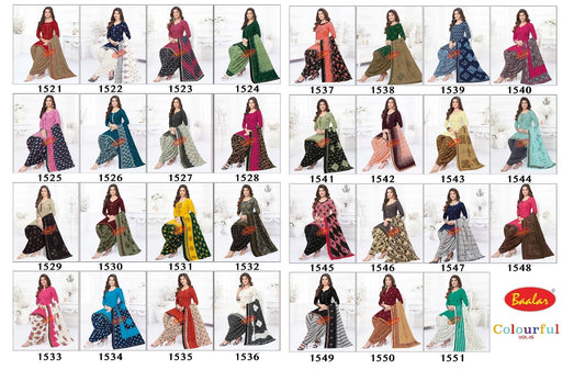 Colourful Vol 15 Baalar Readymade Cotton Patiyala Suits