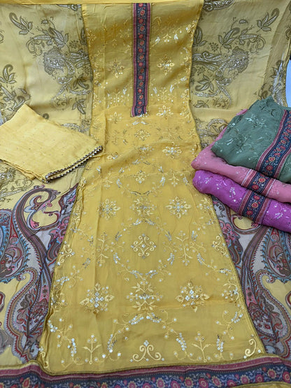 Cookies Nayandeep Viscose Organza Salwar Suits