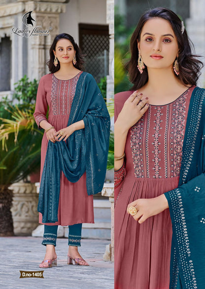 Copper Stone Vol 14 Ladies Flavour Viscose Dobby Readymade Pant Style Suits