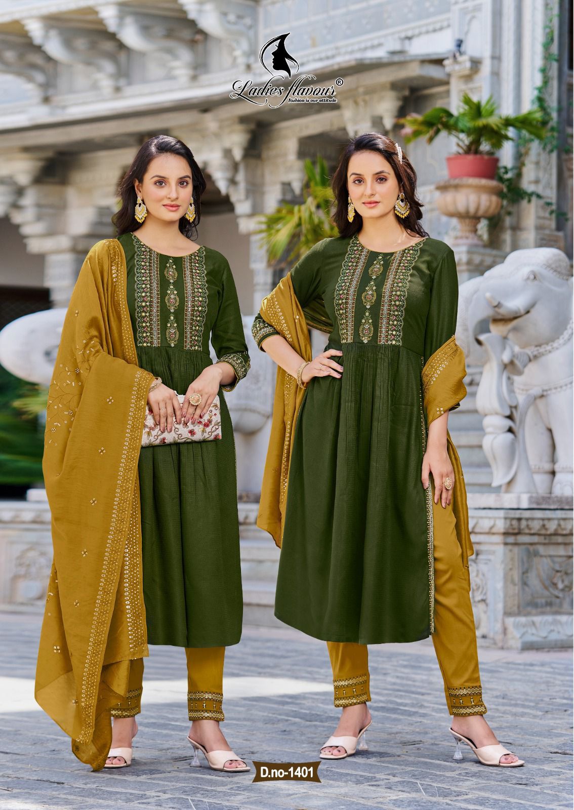 Copper Stone Vol 14 Ladies Flavour Viscose Dobby Readymade Pant Style Suits
