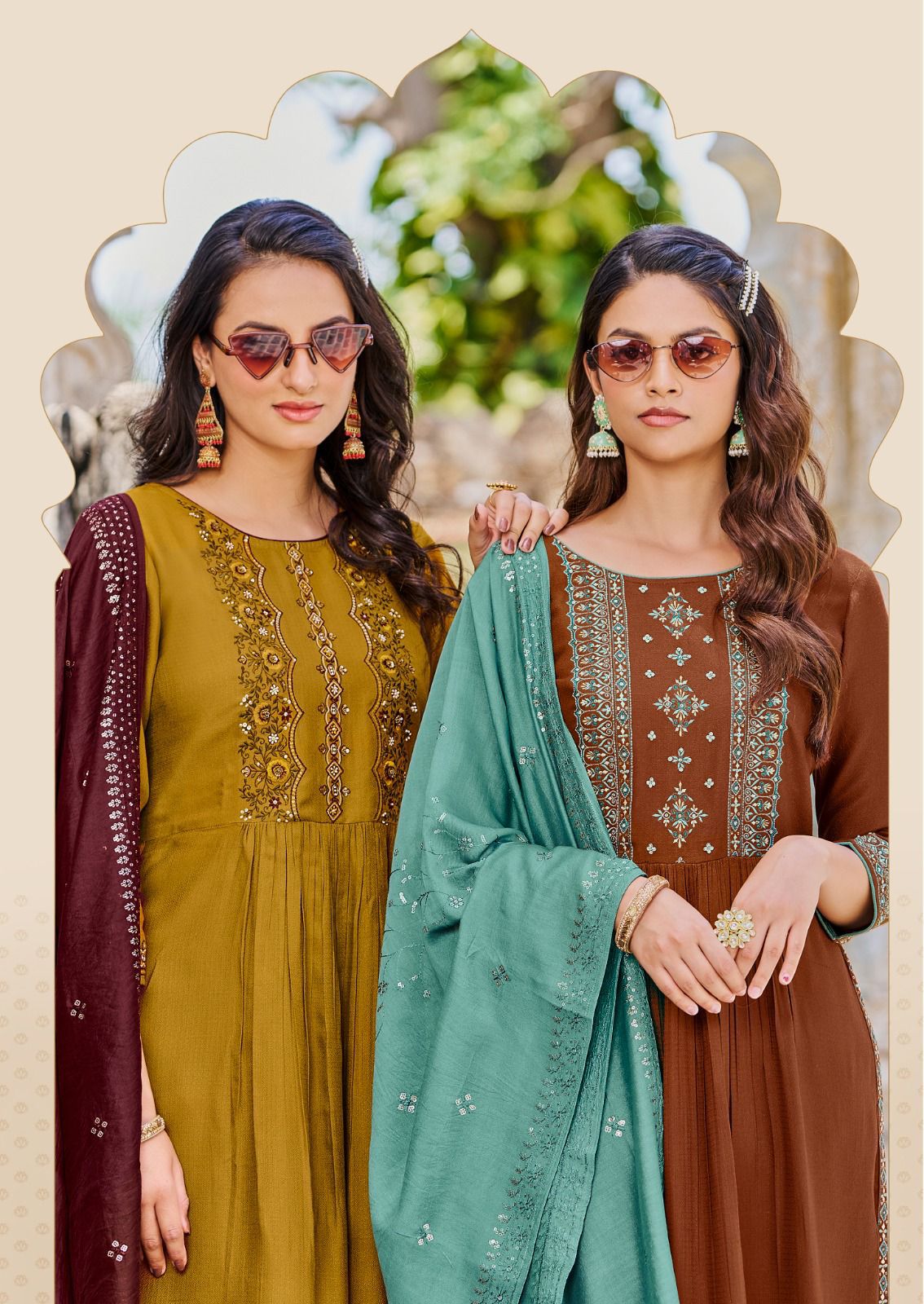 Copper Stone Vol 14 Ladies Flavour Viscose Dobby Readymade Pant Style Suits