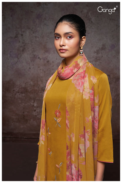 Coral 2331 Ganga Cotton Silk Plazzo Style Suits