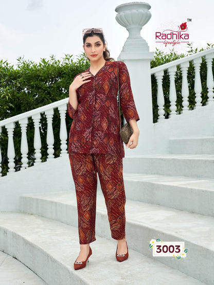 Cord Vol 3 Radhika Lifestyle Muslin Co Ord Set
