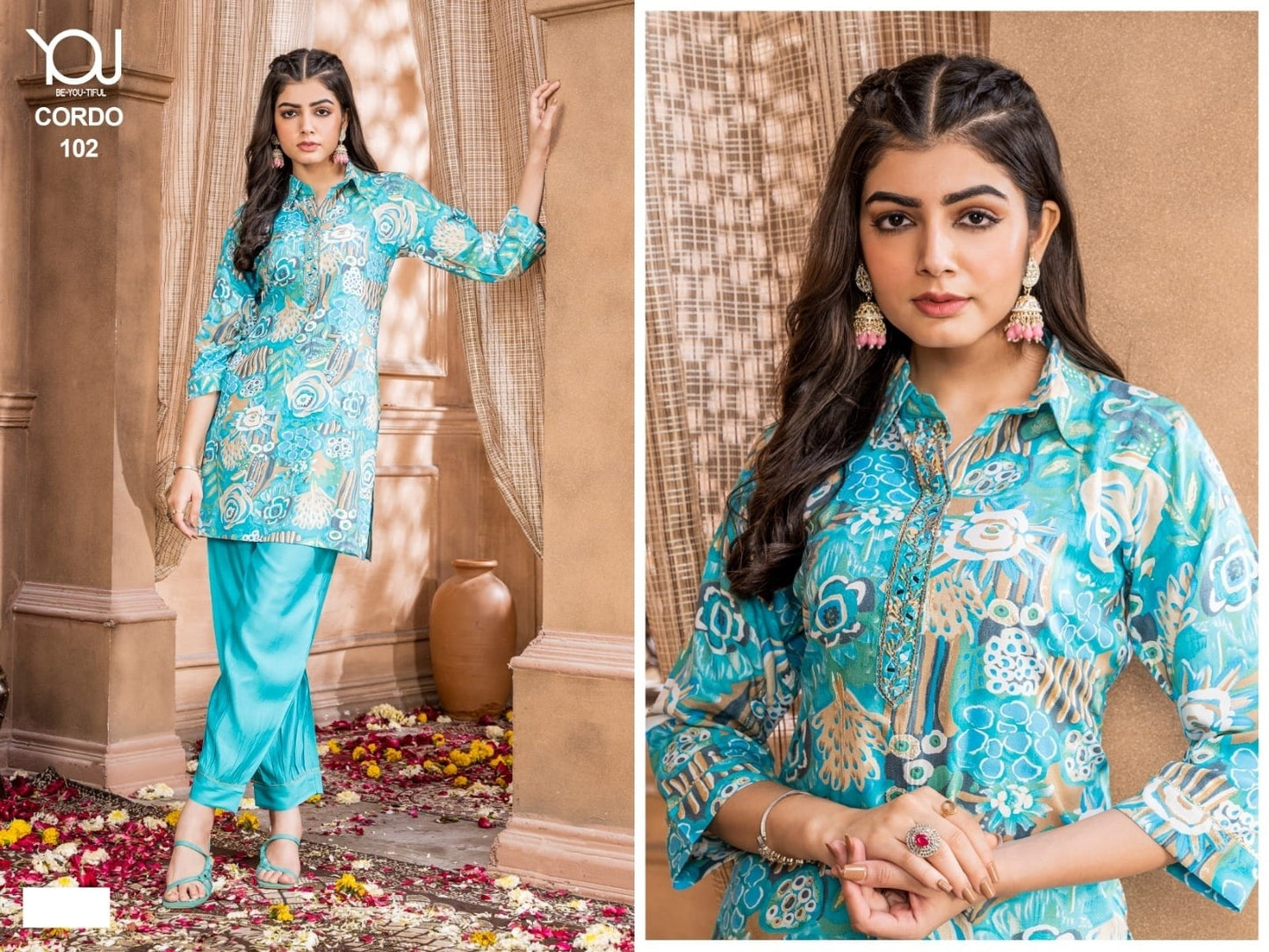 Cordo Afghani You Kurti Bottom Set